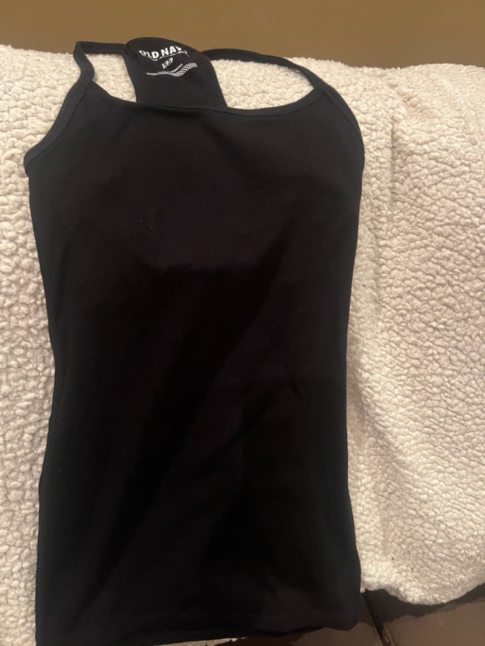 Old Navy Black Ribbed Tank with Racerback